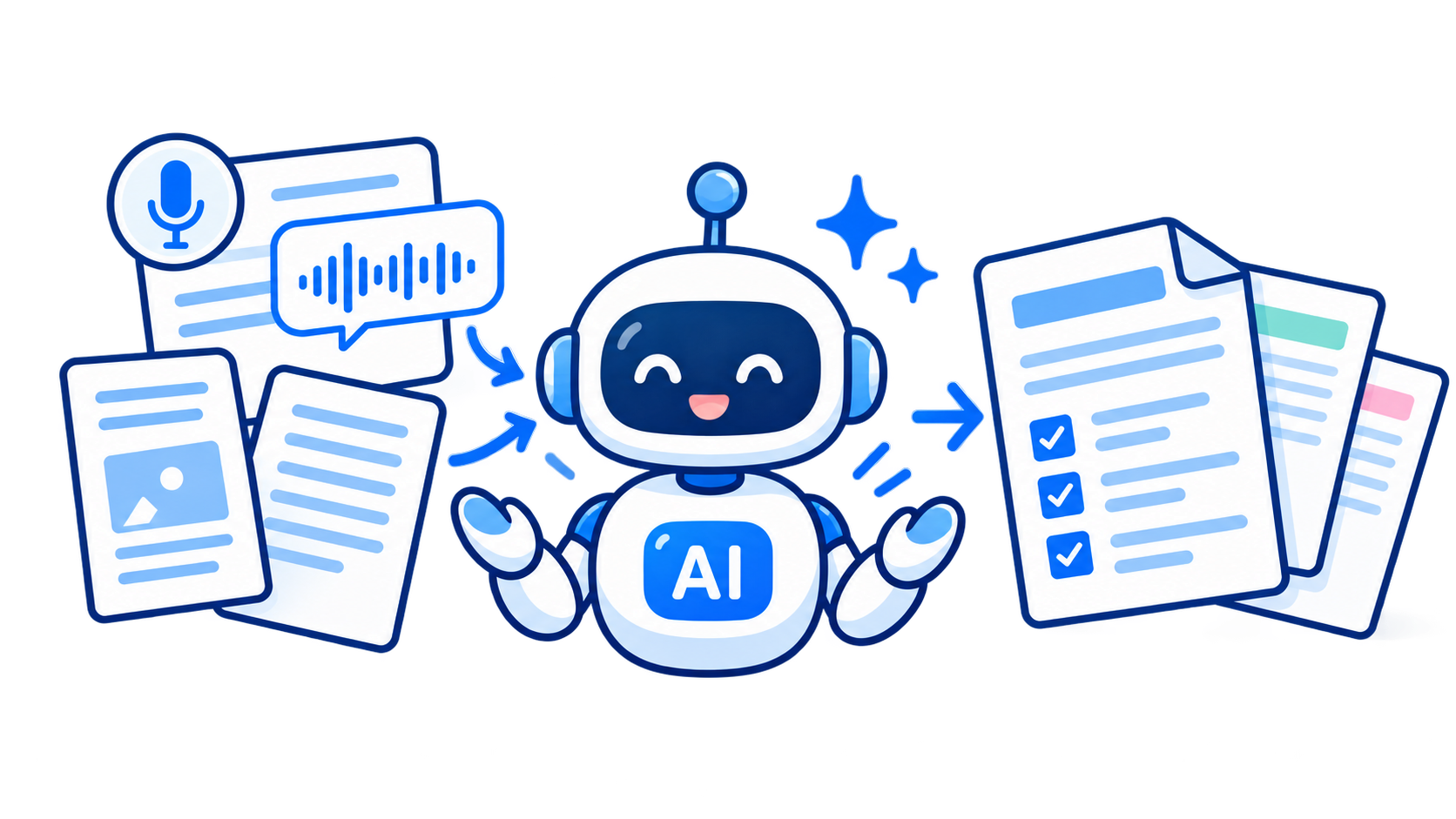 入力内容を整理して報告書にまとめるAI